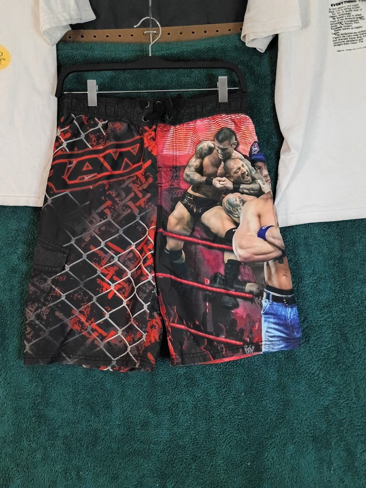 Wwe World Wrestling Entertainment John Cena Raw Graphic Swim Trunks Size 1012
